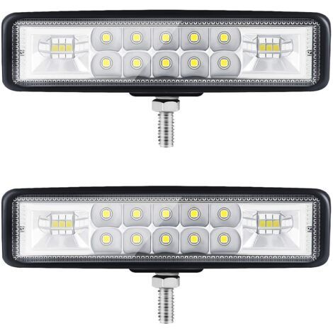 Phare LED pour moto 6 pouces, lampe de travail à LED pour tracteur, 2 rangées, 9-36 V, 120 W, 12 000 lm, 6 000 K, project (1/2)