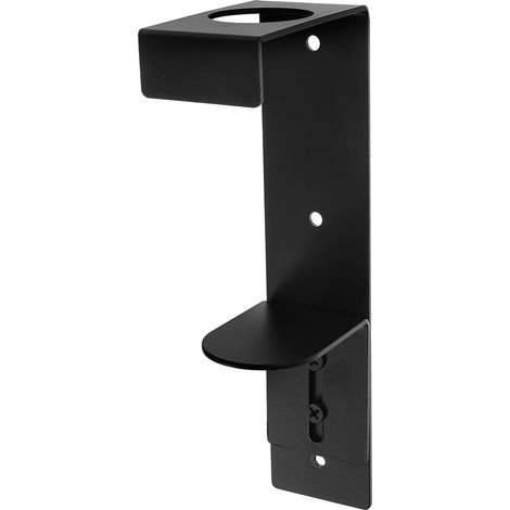 Porte-flacon de Shampoing en Acier Inoxydable Noir, Support Distributeur Savonnette Liquide Mural, Installation Facile pour Salle de Bain Organisée et Design Minimaliste (1/5)