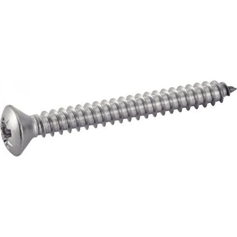 Vis à tole tête fraisée bombée pozidrive - Inox A2 3,5x16 mm - Boîte de 200 (1/3)