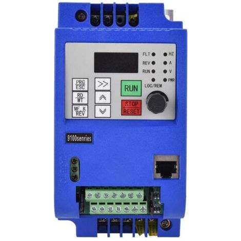 DEESSE SHOP-Mini Onduleur Simple, 2,2 kW 3HP 0-650Hz AC220V Convertisseur de Fréquence de Moteur Vectoriel Monophasé à Triphasé Contrôle PWM NF9100-1T-00220G (1/5)