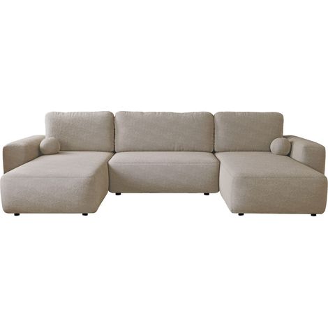 Sofá rinconero TrendyNest Piscor, Coral 50, Función de descanso, Almacenaje, 374x177x94cm, 0