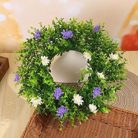 Guirlande Fausse Fleurs - Pour Porte D'Entrée Extérieure - Résistante Aux Intempéries - 1 Pièce (1/3)