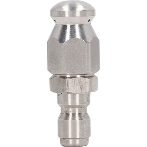 Buse pour Nettoyeur Haute Pression 5000 PSI Acier Inox, Connexion Rapide 1/4 NPT, Tête Ronde 1 Avant 3 Arrière (1/5)