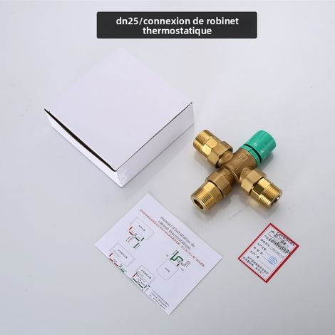 Valvola per radiatore, valvola termostatica con attacco DN25/1", valvola termostatica per radiatori (1/4)