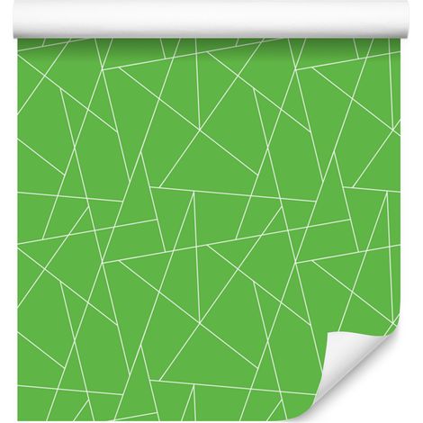 Papier peint à motif géométrique, fond vert, centre vert, 50 x 1000 cm (1/5)