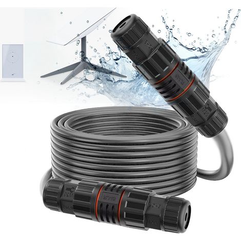 SJLERST Kit de Réparation D'Extension de Câble Starlink de 75 Pieds, Accessoires Starlink Prenant en Charges Le Protocole 1000 Mbps(Gris) (1/5)