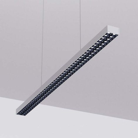 [GEBRAUCHT] B-Ware Arcchio Pendelleuchte Jolinda LED Hängelampe silber 118cm Büroleuchte 7970lm (1/2)