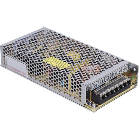 Alimentation LED BERM 100-240V vers 12V/24V 120W Adaptateur secteur à découpage pour caméras de surveillance (S-120-12) (1/5)