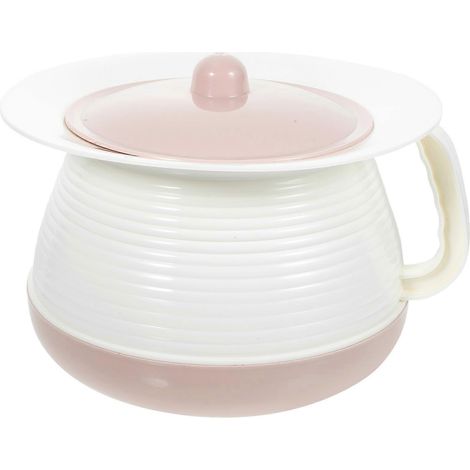 WC per adulti con coperchio, orinatoio portatile, adatto agli anziani, antiodore, 21 x 18 x 14 cm, 1 pezzo (1/5)