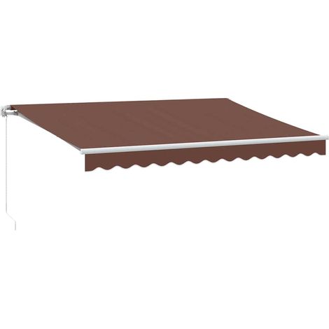 Maison Exclusive - Markise Manuell mit LED Braun 350x250 cm
