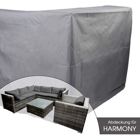 BRAST Abdeckhaube Poly Rattan Gartenmöbel Harmony 215x215x70cm