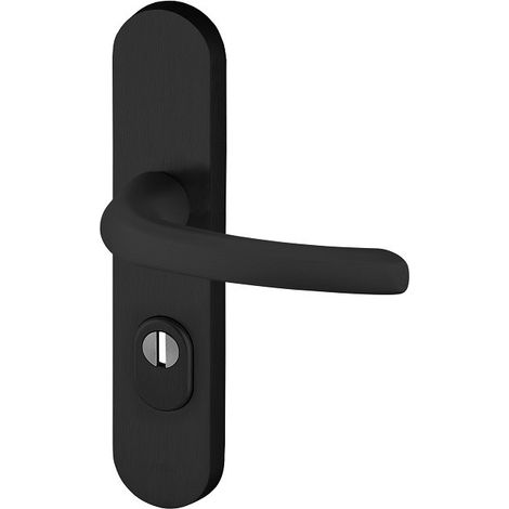 Maniglia a leva NORMBAU SEKU 2 - Schermata in alluminio massiccio - Quadro di 7 mm Interasse 70 mm - Nero spazzolato - 3006030000