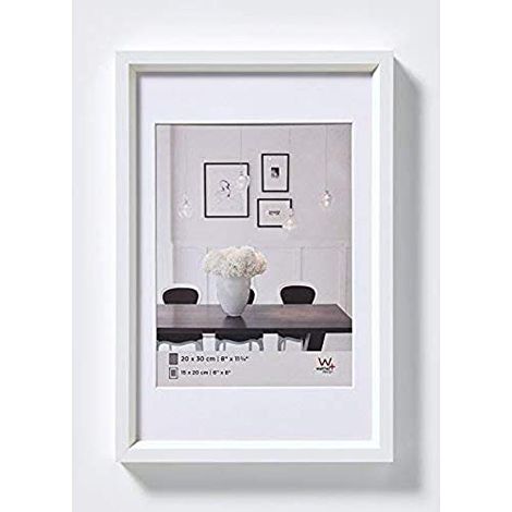 walther design argento 50 x 60 cm con passe-partout, cornice in plastica Steel Style ES060S (1/4)