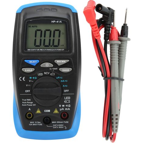 Multimètre numérique HP‑41A 2000 points AC/DC True‑Rms voltmètre ampèremètre testeur multifonction (1/5)