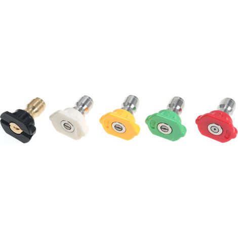 Jeffergarden Pressure Washer Nozzle Tips, Spray Kit for Power Washers up to 4000 PSI, 1/4-Inch Quick Connect, Set of 5-DOU