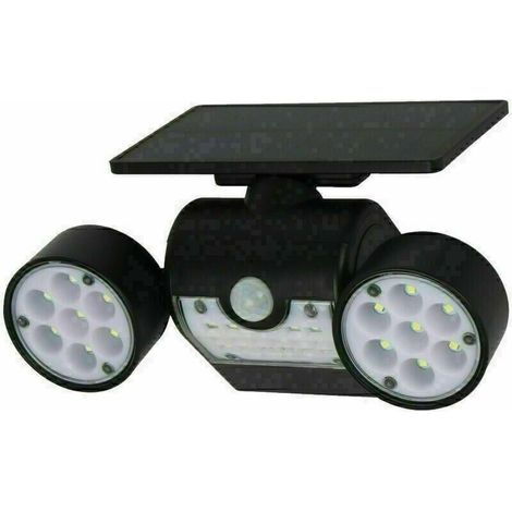 Lampe Solaire De Sécurité à Détecteur De Mouvement, Spot Mural Extérieur Puissant Avce 3 Têtes,A (1/5)