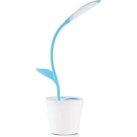 Lampe de bureau sans fil à luminosité réglable, LED bleue tactile, lampe de lecture pour bureau (1/5)