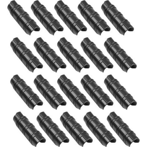 Paquete de 20 abrazaderas de plástico de 19 mm para mangueras, ideales para estructuras de invernaderos, tuberías de ABS, clips de plástico para tuberías de jardinería y otros usos en jardinería. (1/4)