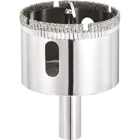 Scie cloche diamant de 42 mm avec foret central, coupe-trou diamant pour verre ordinaire, céramique, carrelage en céramique – 1 pièce (argenté) (1/5)
