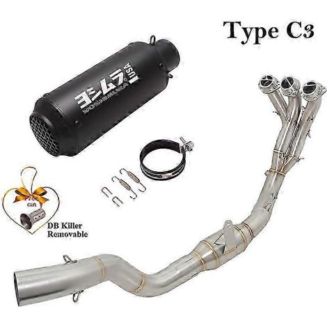 Sistema De Escape Completo Para Motocicleta, Silenciador De Tubo De Enlace Delantero Modificado, Db Killer, Para Yamaha Tracer9 Tracer 9 Gt 2021 2022( Type C3) (1/5)