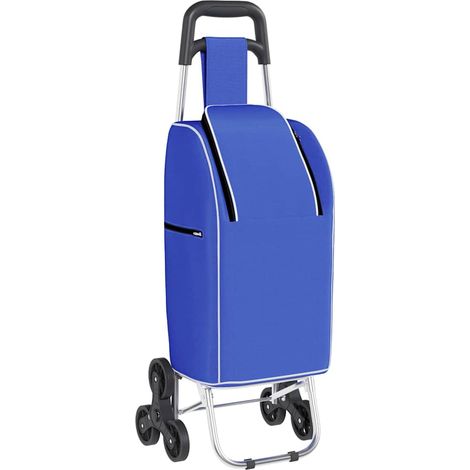 Trolley de shopping Bleu 39,5 x 33 x 93 cm Tissu Oxford CFW567949 (1/4)