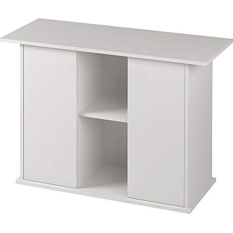 Ferplast Mobile Supporto per Acquario Stand Dubai 100 con Ante e Ripiani, Piedini Regolabili, Piano Resistente All'Acqua, 101 X 41 X H 73 cm, Legno Bianco (1/3)