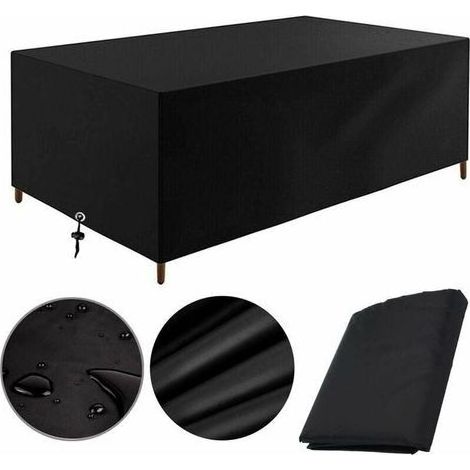 200x100x75cm Garden Furniture Cover, Waterproof and Windproof Oxford Fabric, Protective Tarpaulin for Outdoor Tables (1/5)