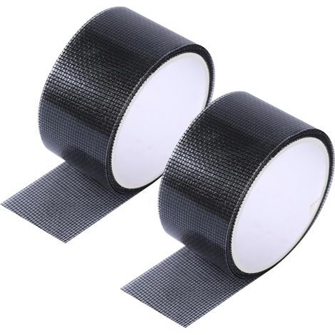 rolls of mosquito net repair tape - 2 meters - for repairing doors and windows - black (1/5)