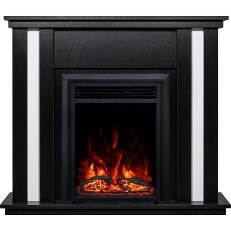 ART FLAME Cheminée électrique - Gustavo & Cris - 1500 W - Multicolore - Noir (1/2)