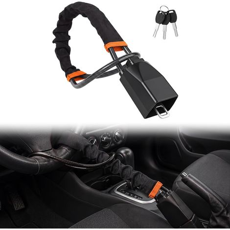 Antivol de volant de voiture, câble en acier renforcé (1/5)