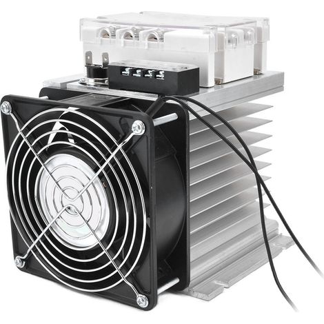 Relais statique TSR-200DA-R triphasé automatique renforcé pour moteur, régulation thermique avec radiateur 200A (1/5)