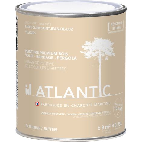 Peinture bois extérieurs -RAL 1015 Sable clair Saint Jean de Luz- 750ML - ATLANTIC (1/3)