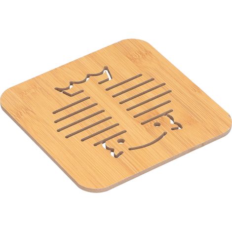 Lot de 10 sets de table creux en imitation bambou, isolants et anti-brûlures, pour bols et tasses, accessoires de cuisine, motif hibou (1/5)