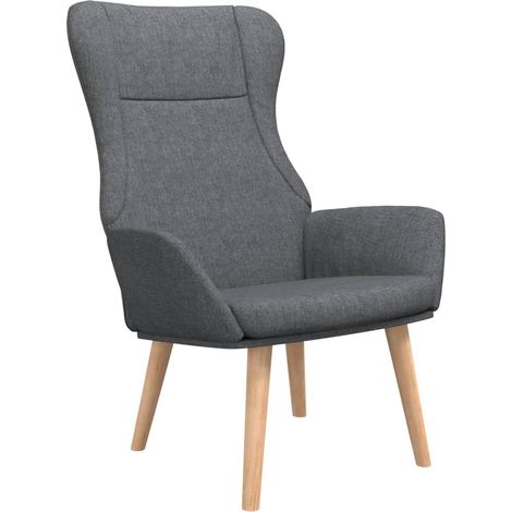 Poltrona lounge divano design moderno in tessuto grigio scuro DEC026691