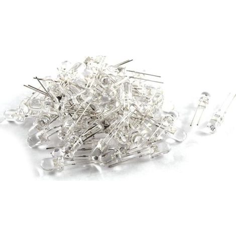 LED Lumieres lumineuses ,Diodes electroluminescentes,70 pieces, DC 3V-6V, 5mm, blanc-Ywey (1/4)