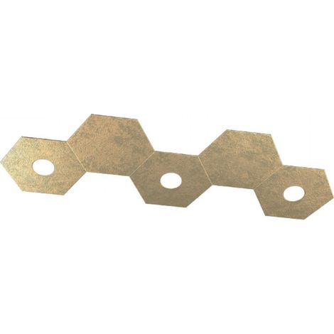 Plafoniera Moderna 5 Moduli Hexagon Metallo Foglia Oro 3 Luci Led 12X3W (1/5)