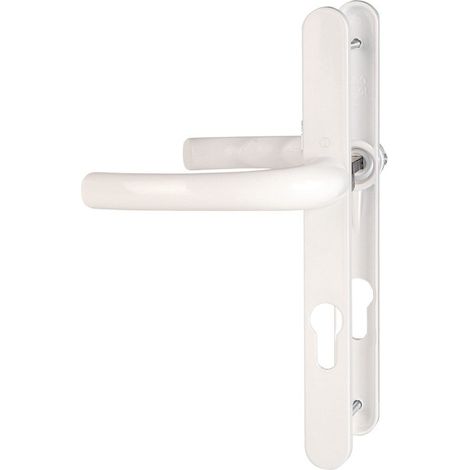 Hoppe Et Cie – Poignée de fenêtre blanche – Entraxe 195 mm – Épaisseur de porte 68 à 72 mm – Clé I – Carré 7 mm