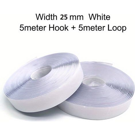 Extrem starkes, 5 m langes, doppelseitiges Klebeband mit Klettverschluss. 20 mm breites Klebepad. (1/5)