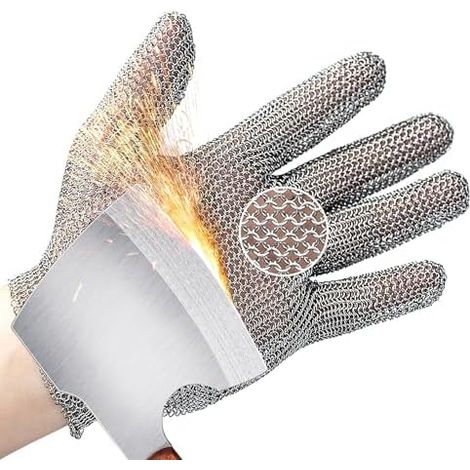 Schwer Schnittfeste acier inoxydable-Metallgeflecht-manuelschuhe Prokurat-X Höchste Stufe PM5201 Messerschärfen (1/5)