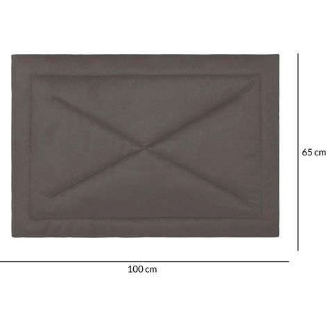 Tappetino per cuccia per cani 65x100 Charlie Velvet beige tortora impermeabile per cani