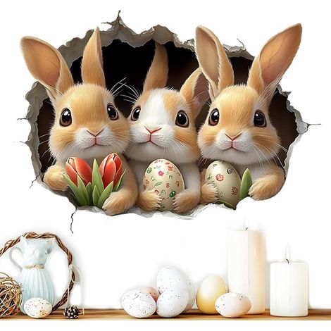 mit zerrissenem Osterhasenmotiv niedliche und lustige