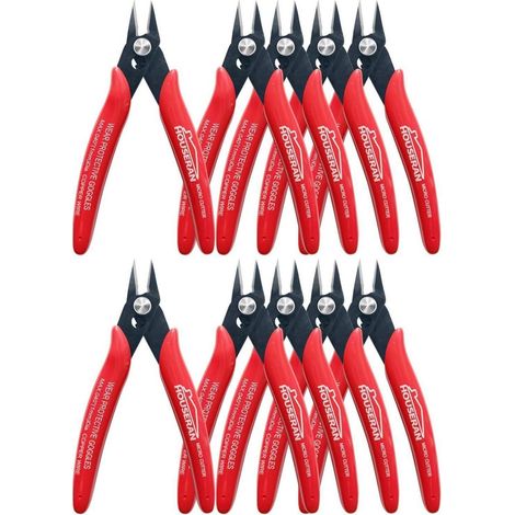 Seitenschneider 127 mm 10 Stück für Modellbau Elektronik rot (1/5)