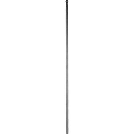 IAM DESIGN Zierstab 1000mm 12mm zum Anschweißen mit Zierkugel, Eisenstange passend zu Handlauf Treppengeländer, Schmiedeeisen glatt