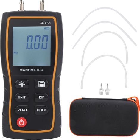 Manomètre numérique différentiel SW512A, pression d'air portable pour HVAC, moniteur de diagnostic de système CVC (1/5)