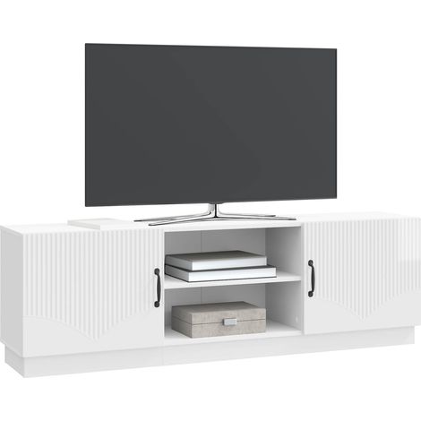 Maison Exclusive - Meuble TV Blanc brillant 150 x 31 x 47 cm Bois d'ingénierie