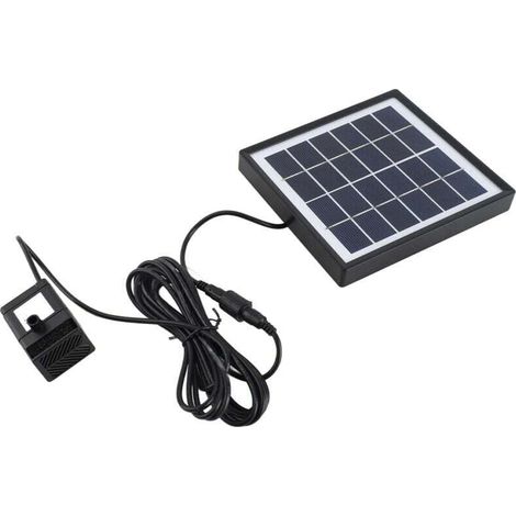 UlisemPompe de fontaine solaire, 6V 1.5W 160L/h PET panneau solaire alimenté, eau réservoir de poissons piscine maison jardin kit d'arrosage, pour bassin de fontaine (1/4)