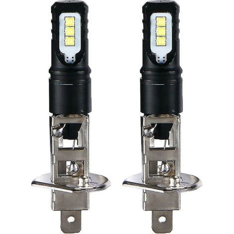 2x H1 6000k Super Bright White 6000lm Drl Kit de phares à LED Faisceau de route (1/4)