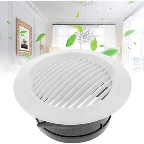 Capuchon de couvercle de tuyau de conduit de sortie de ventilation circulaire à grille d'aération, ventilateur d'extraction en de couverture de 125mm (1/5)