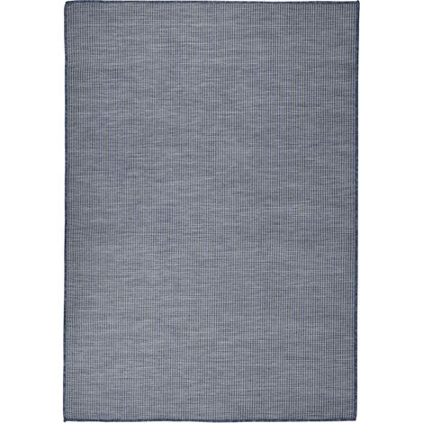 vidaXL Tapis à tissage plat d'extérieur 160x230 cm Bleu (1/5)
