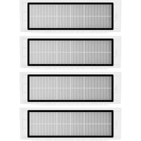 Lot de 4 filtres HEPA pour aspirateur Xiaomi Roborock S6 S5 MAX S60 S65 S5 S50 S55 E25 E35